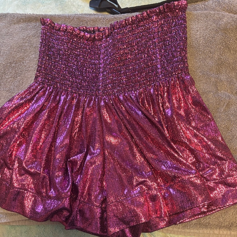 QUEEN OF SPARKLES Pink Glitter Shorts